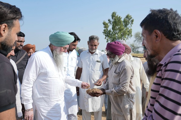 ਸਪੀਕਰ ਸੰਧਵਾਂ ਨੇ ਪਿੰਡ ਖਾਰਾ ਵਿਖੇ ਕੁਦਰਤੀ ਆਫ਼ਤ ਕਾਰਨ ਫ਼ਸਲਾਂ ਦੇ ਹੋਏ ਨੁਕਸਾਨ ਦਾ ਲਿਆ ਜਾਇਜ਼ਾ